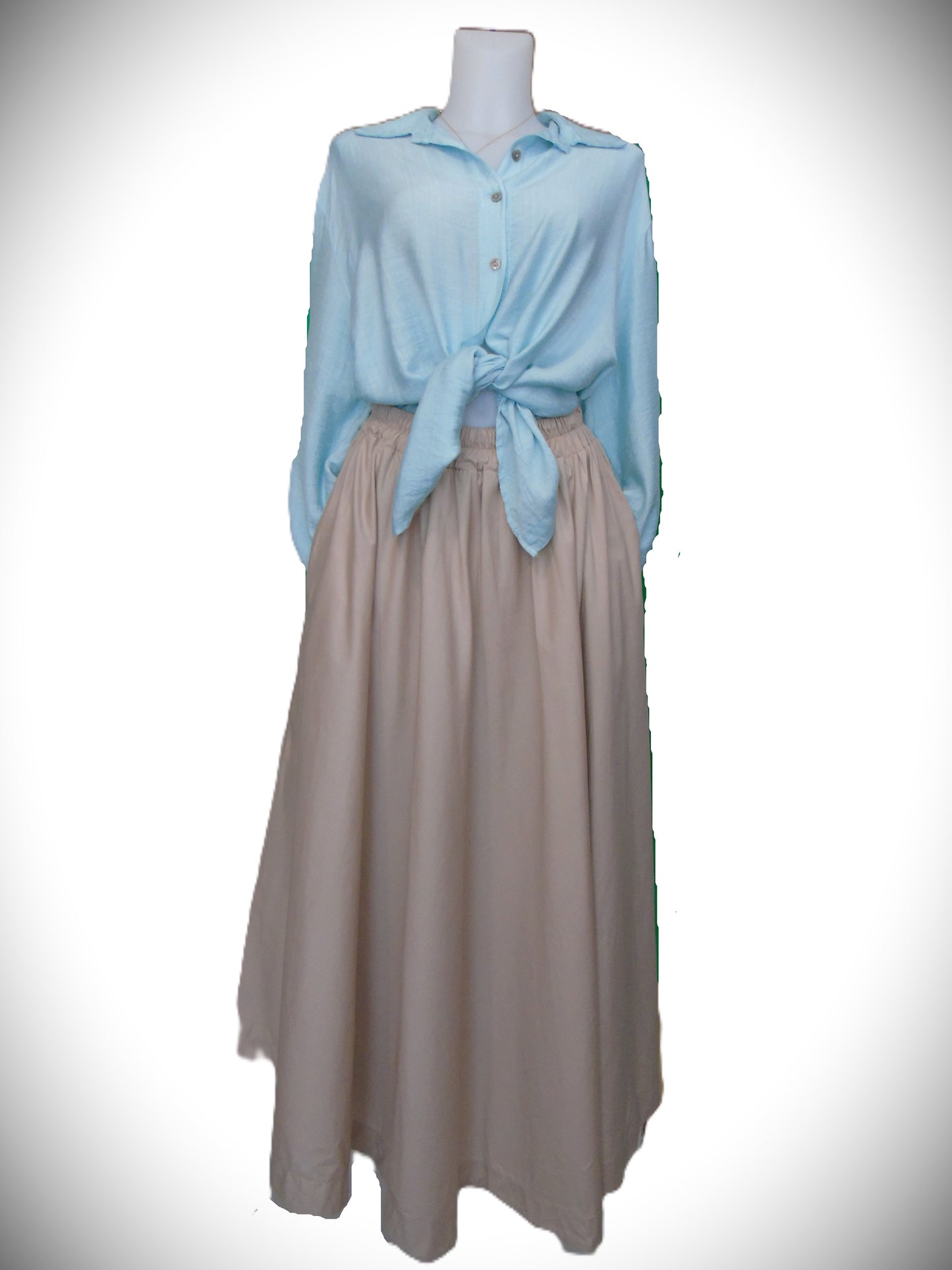 Chemise Vert d'eau Épurée