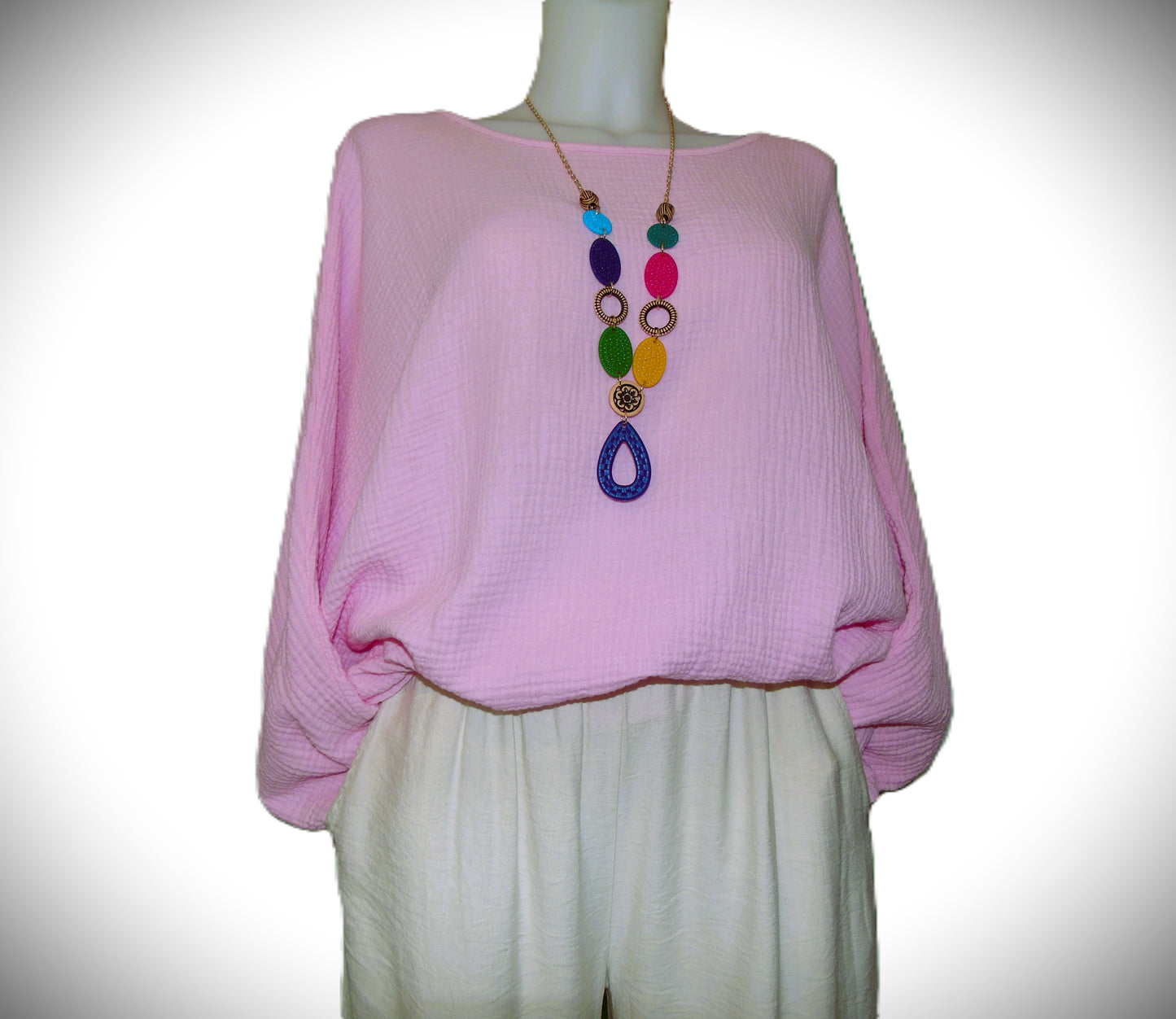 Haut en Coton Gaufré – Rose