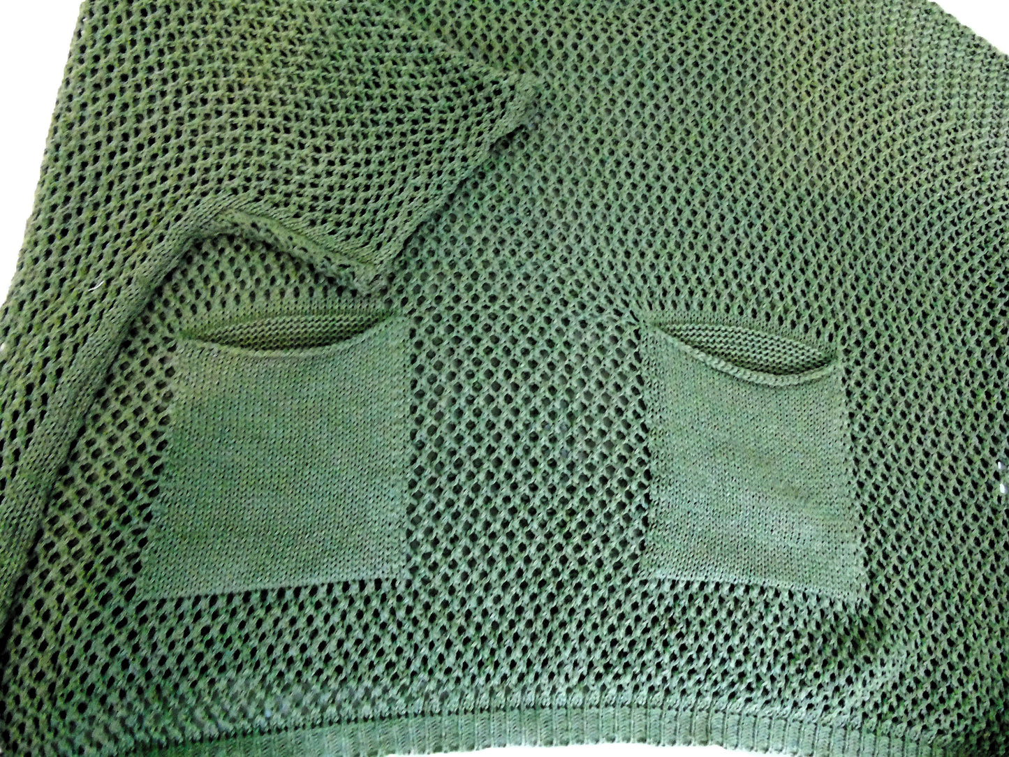 Haut en maille ajourée - Kaki