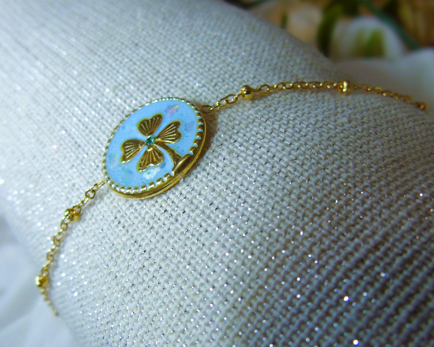 Bracelet Trèfle d’Opaline