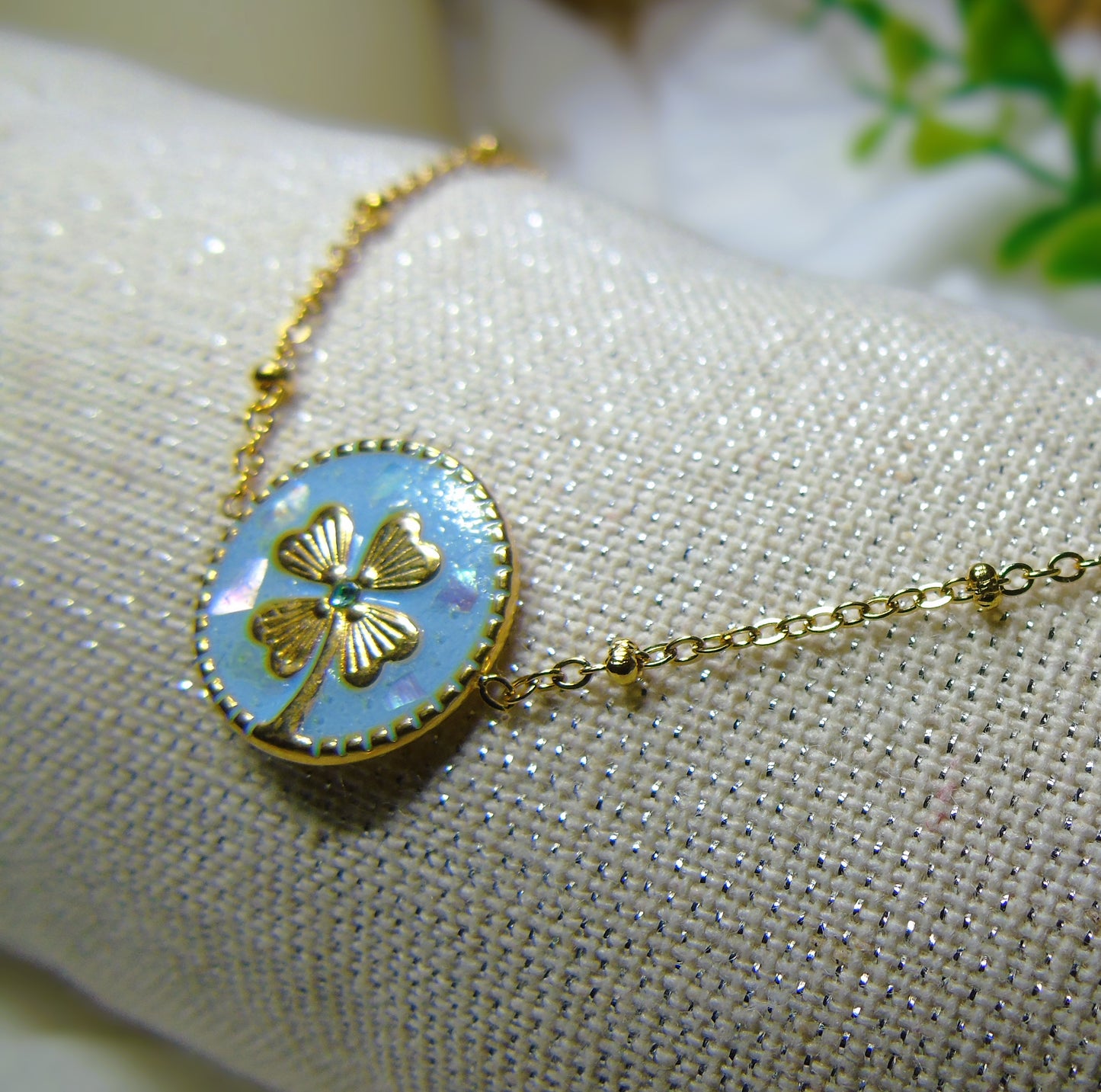 Bracelet Trèfle d’Opaline