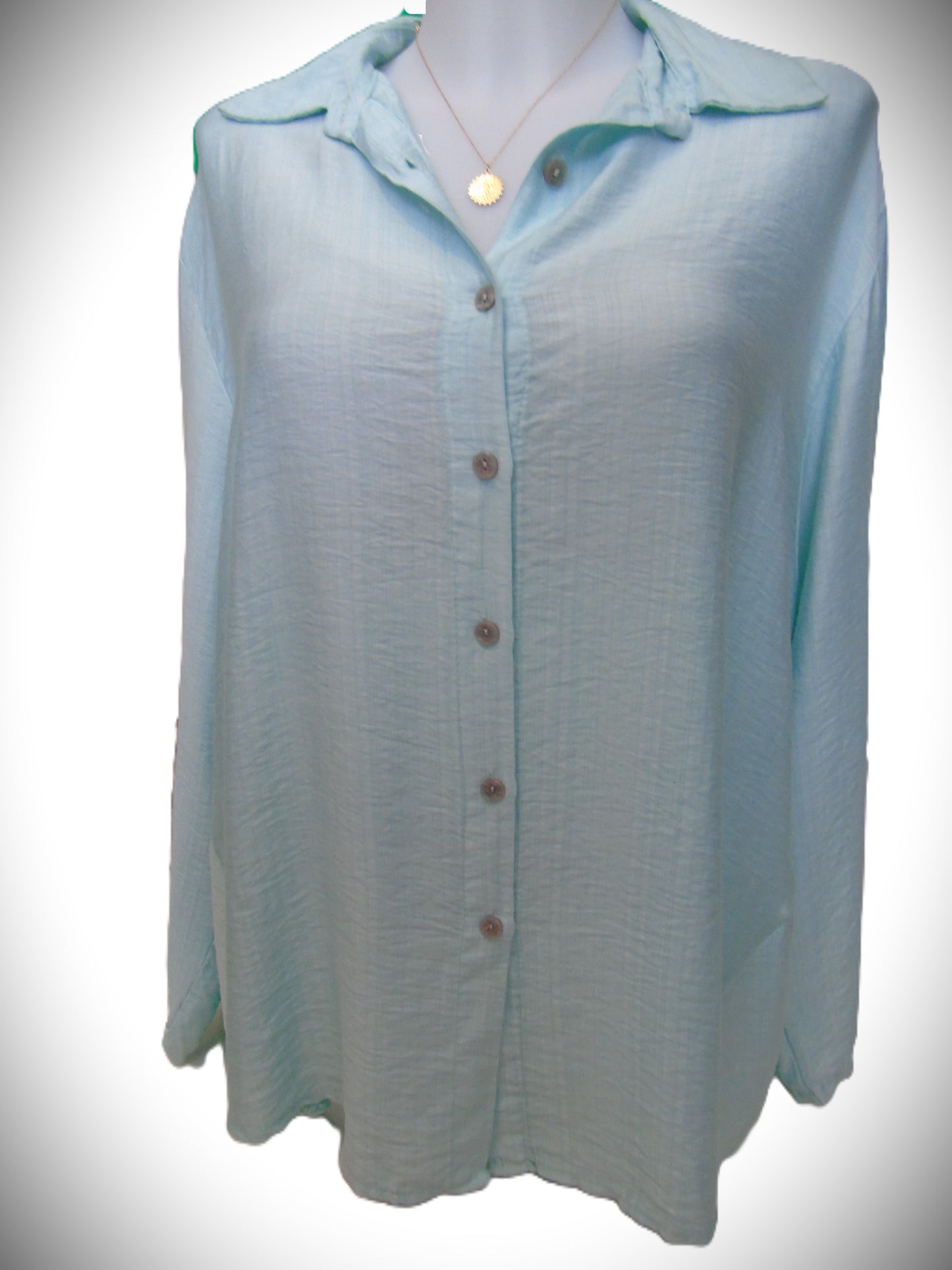 Chemise Vert d'eau Épurée