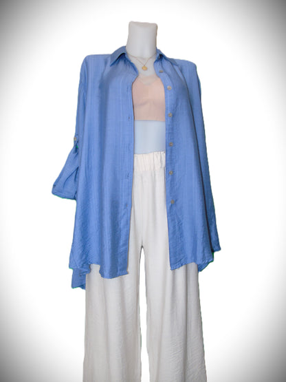 Chemise Bleu Jeans Épurée