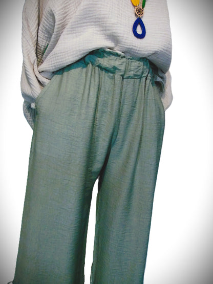 Pantalon Fluide - Vert Kaki