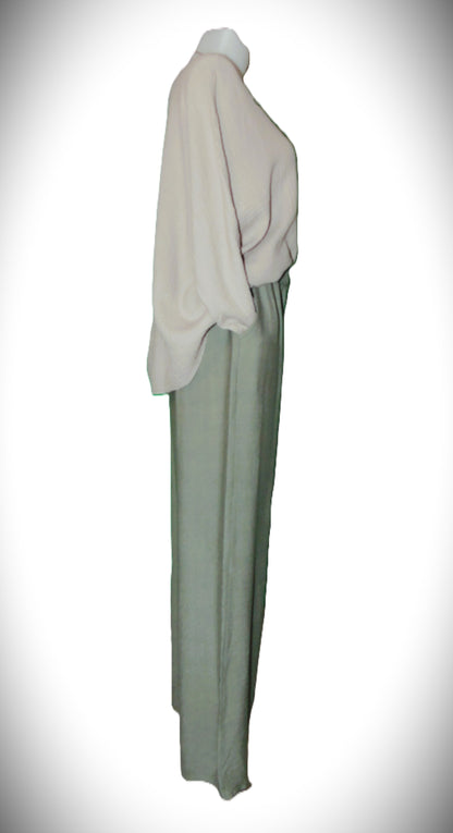 Haut en Coton Gaufré  – Beige
