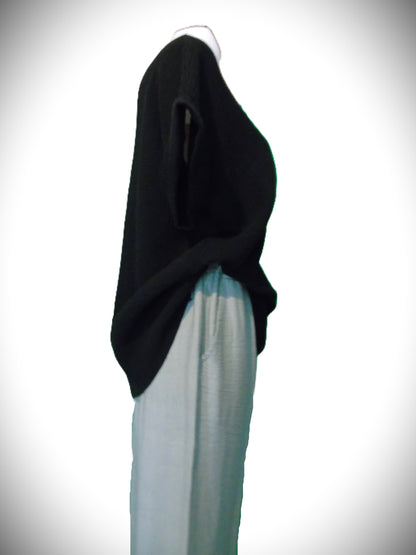Haut Femme en Coton Gaufré - Noir