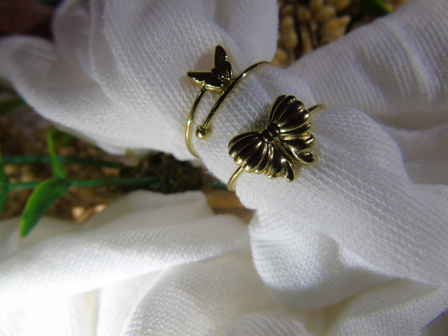 Duo de Bagues Papillon Doré