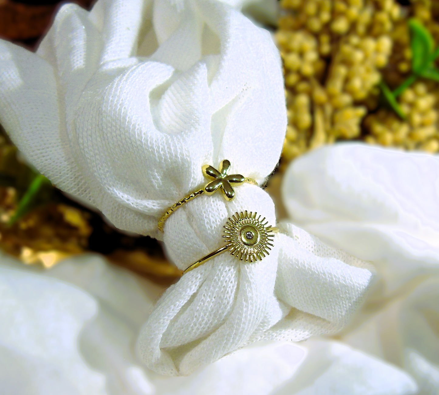 Bague Duo Soleil & Fleur